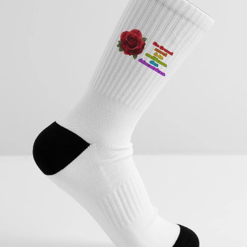 Thank You Educator: Pink and Rainbow Message - Tennis Socks