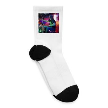 Kaleb The Drummer  - Tennis Socks - white - Right