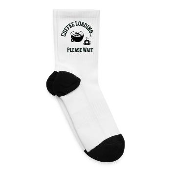 Coffee Loading Arc Please Wait - Tennis Socks - white - Right