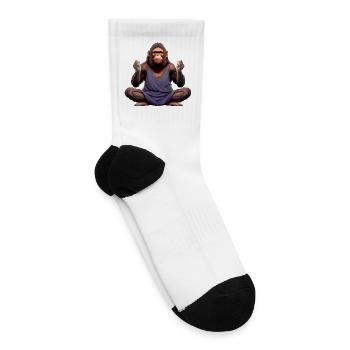 Yoga monkeys - Tennis Socks - white - Right