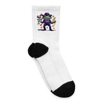 Rich Crypto Frog Boss - Tennis Socks - white - Right