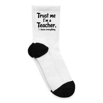 Teacher Mode On School Graphic Funny Teaching - Tennis Socks - white - Right