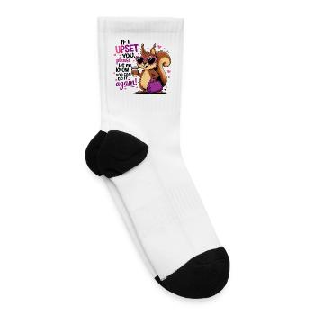If I Upset You Please Let Me Know Funny Sarcastic  - Tennis Socks - white - Right