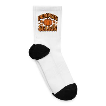 Pumpkin Season Autumn Design Halloween - Tennis Socks - white - Right