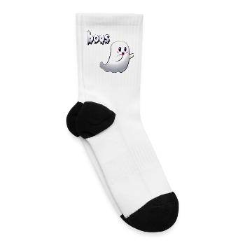 Cute Ghost with Playful Expression - Tennis Socks - white - Right