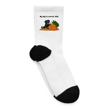 Carrot-Holic Pup Illustration - Tennis Socks - white - Right