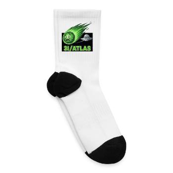 3I Atlas Meteor UFO Collision - Tennis Socks - white - Right
