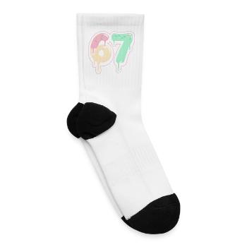 67 ice cream drip - Tennis Socks - white - Right