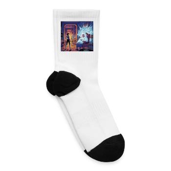 Cosmic Cozy Chaos at Grandma's - Tennis Socks - white - Right