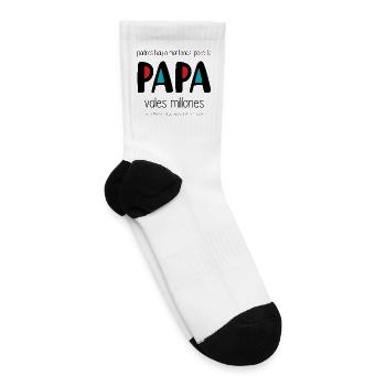 Papa vales millones - Tennis Socks - white - Right
