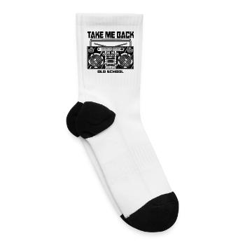 Take Me Back Old School Retro 90s R&B Music - Tennis Socks - white - Right