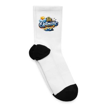 Be Optimistic Mountain Sunrise - Tennis Socks - white - Right