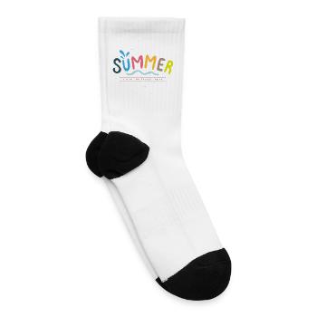 Colorful Summer Season Typography Vector - Tennis Socks - white - Right