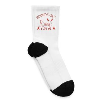 Sounds Gay I'm In - Tennis Socks - white - Right