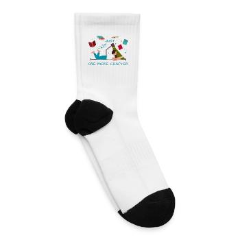 Just one more chapter aesthetic funny reading quot - Tennis Socks - white - Right