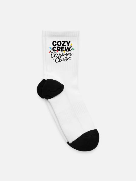 Cozy Crew Christmas Lights - Tennis Socks - white