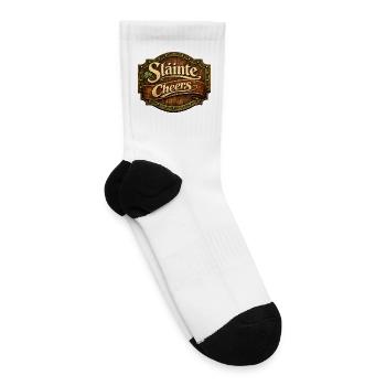 Sláinte Cheers Irish Wood Sign - Tennis Socks - white - Right