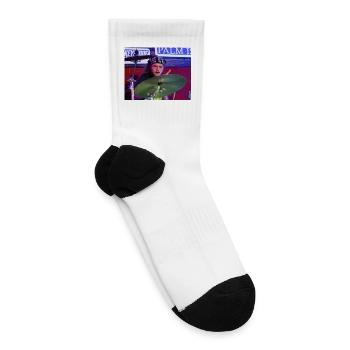 Kaleb The Drummer  - Tennis Socks - white - Right