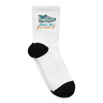 Run Like You Mean It Sneaker Tee - Tennis Socks - white - Right