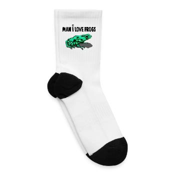 Cool Slogan Man I Love Frogs Funny MILF Meme - Tennis Socks - white - Right