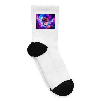 Celestial Cavalier King Charles Spaniel - Tennis Socks - white - Right