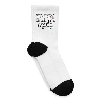Blush Rose Linework - Tennis Socks - white - Right