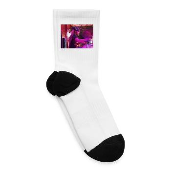 Kaleb The Drummer  - Tennis Socks - white - Right