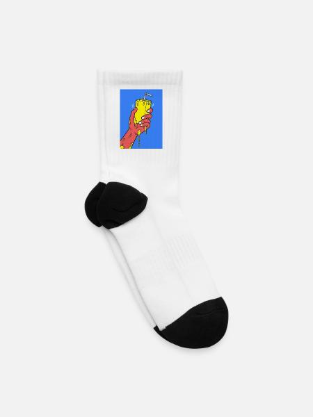 Dripping Juice Pop Hand - Tennis Socks - white