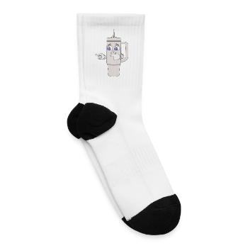 Worried Shaker Cup Anxious Mascot - Tennis Socks - white - Right