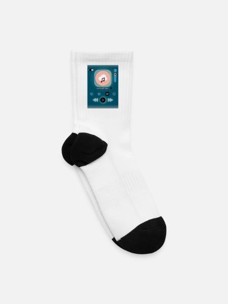 Favorite Song Cloud UI Graphic - Tennis Socks - white