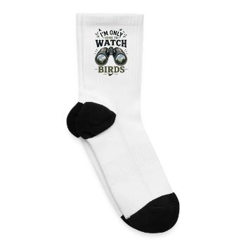 Birdwatching Binoculars Tee - Tennis Socks - white - Right