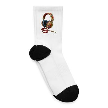 Fruity headphones in a colorful retro style - Tennis Socks - white - Right
