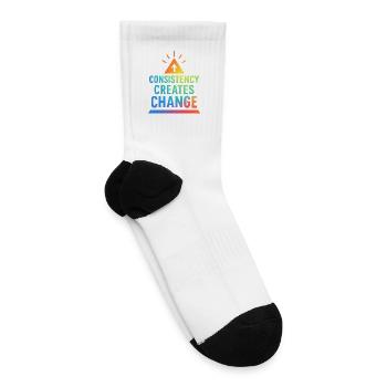 Inspirational Growth Triangle Design - Tennis Socks - white - Right