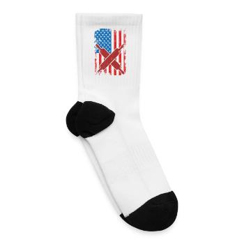 Baking USA Flag - Tennis Socks - white - Right