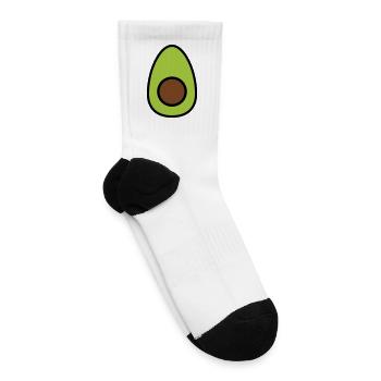 Avocado Silhouette - Tennis Socks - white - Right