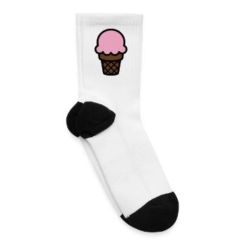 Ice Cream Cone Icon - Tennis Socks - white - Right
