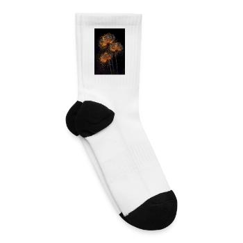Fiery Dandelion Starlight - Tennis Socks - white - Right