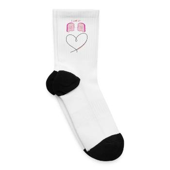 I Loaf You Heart Duo - Tennis Socks - white - Right