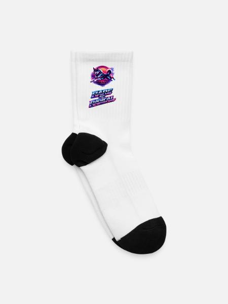 Rare Is Radical Neon Husky - Tennis Socks - white