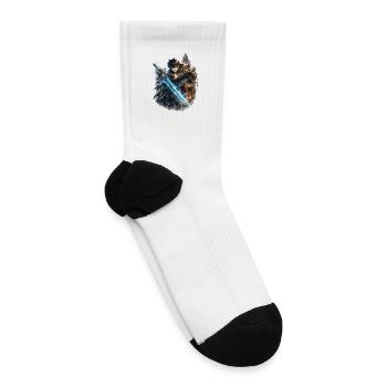 Icebound Warrior and Lightning Blade - Tennis Socks - white - Right