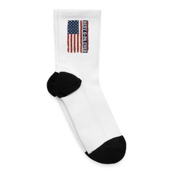 Best G-PA Ever Patriotic Flag Vintage Shirt Des - Tennis Socks - white - Right