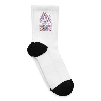 Unicorn I'm Not Weird I'm Unicorn Level Unique  - Tennis Socks - white - Right