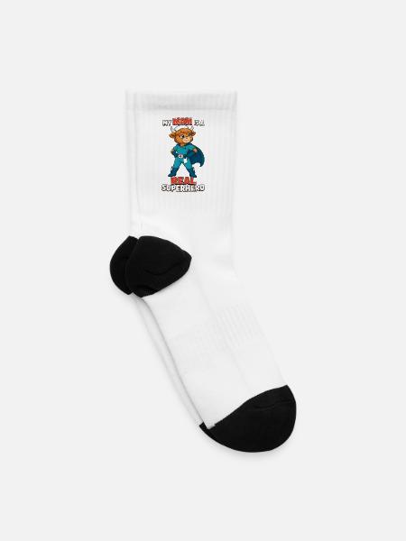 nurse moms are real superheros - Tennis Socks - white