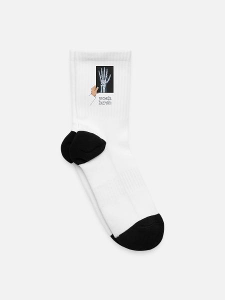 radiologist says woah bruh - Tennis Socks - white