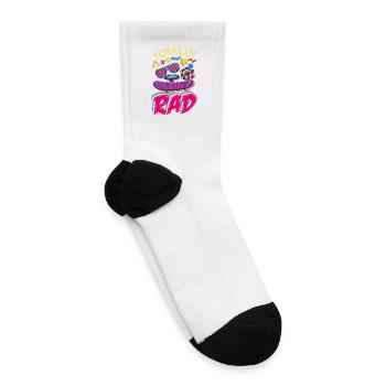 Retro Back to the 80s Vintage Aesthetic - Tennis Socks - white - Right
