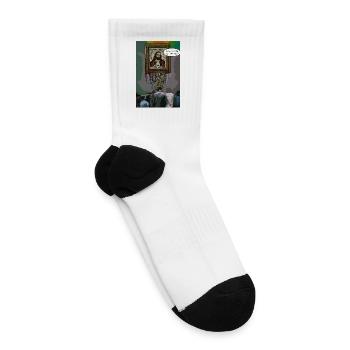 Believing Is Seeing Money Frame - Tennis Socks - white - Right