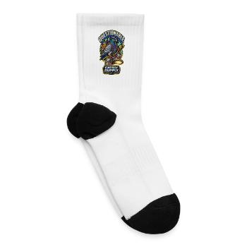 Questionable Energy Pigeon - Tennis Socks - white - Right