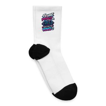 Frame Perfect Resetting For RNG Speedrunner Gaming - Tennis Socks - white - Right