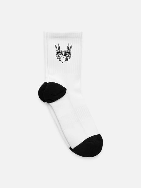 Iron Hands Rock Emblem - Tennis Socks - white