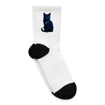 Galaxy Cat Cosmic Art - Tennis Socks - white - Right